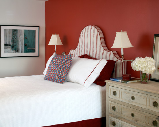 red contemporary bedroom