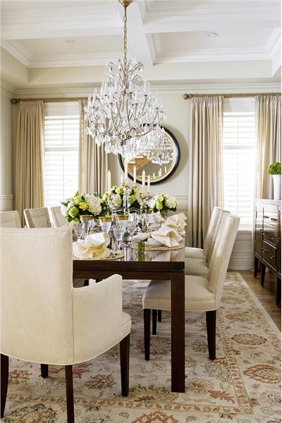 transitional eclectic formal dining room